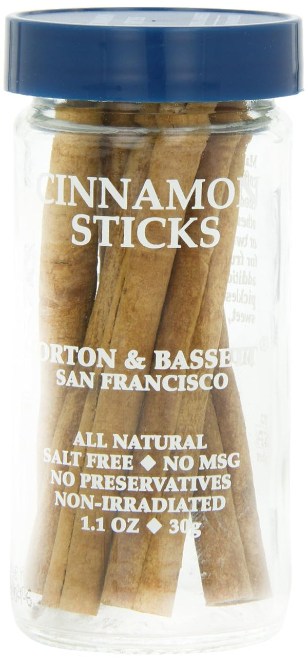 Morton & Basset Spices, Cinnamon Sticks, 1.1 Ounce (Pack of 3)
