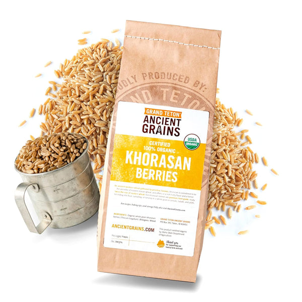 Grand Teton - Ancient Grains Khorasan Wheat Berries, 100% Organic Berries, Premium