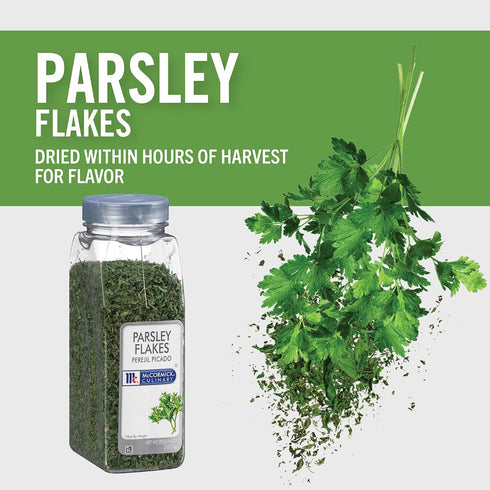 2 oz (Pack 6) 2 McCormick Culinary Parsley Flakes, of - Six Ounce Containers of Dried Parsley Flakes for Vegetable-Like