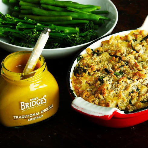 7oz (Pack 2) Mrs Bridges Traditional English Mustard, Made in Scotland, Jar