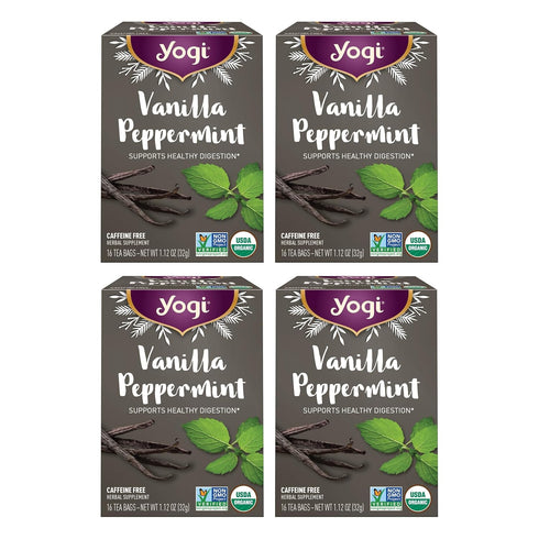 Yogi Tea Vanilla Peppermint - 16 Bags per Pack (4 Packs) -