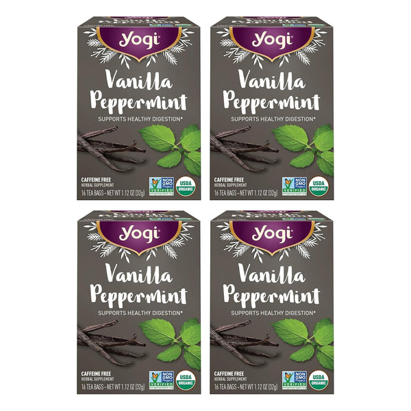 Yogi Tea Vanilla Peppermint - 16 Bags per Pack (4 Packs) -
