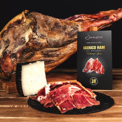 (2oz) (2 oz Pack 1 Spanish Iberico Ham Sliced Jamonprive - Spanish Jamon Iberico Grass-fed (Pata Negra) with NO