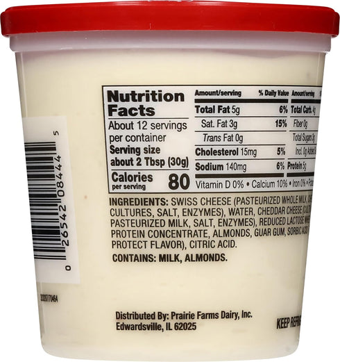 Shullsburg Creamery Pack 13 oz. - Swiss Almond Cold Cheese Spread