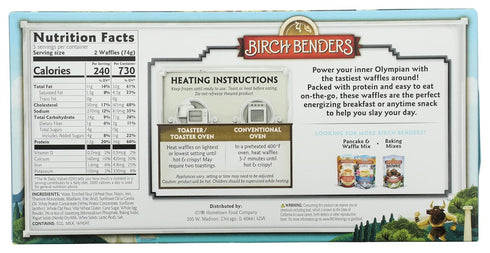 6 Count, 7.8 Birch Benders, Toaster Waffles Protein Ounce