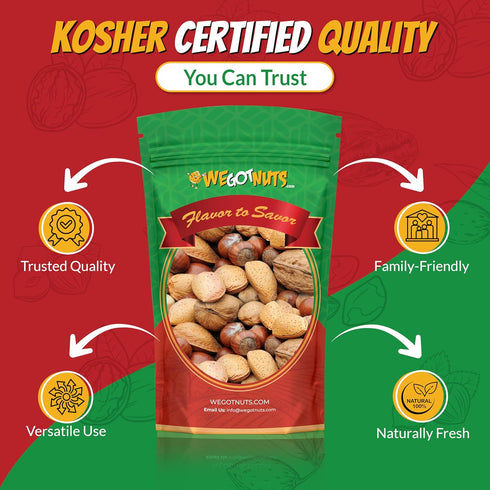3 Pounds,(48oz) Deluxe Mixed Nuts In-Shell | Raw and Unsalted | Fresh Snack Mix | Healthy and Delicious Nuts Mix |