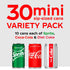 Pack, 7.5 Oz, Pack 30 (10 7.5 Oz Coca-Cola Mini Can Variety Fl Of Each: Coke Classic, Diet Coke, Sprite),, Fl ()