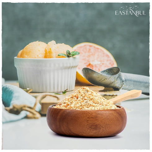 4.41oz, Eastanbul Granulated Orange Peel, Dried Orange Peel for Baking, Cooking, Marinades, and Rubs, Perfect for Tea