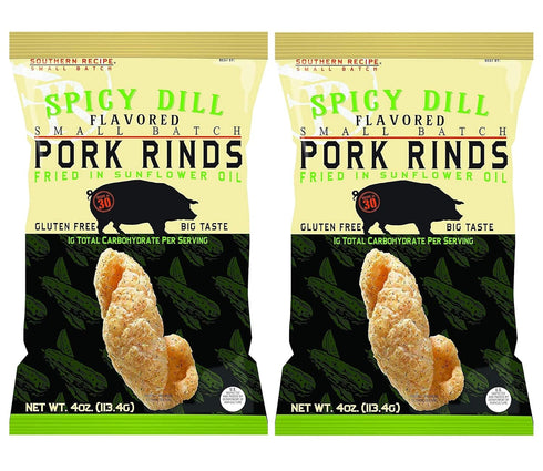 Spicy Dill Pork Rinds | Southern Recipe Small Batch | Keto Friendly,