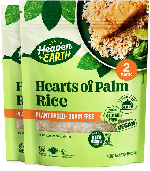 Heaven & Earth Hearts of Palm Rice, 9 oz (2 Pack) |