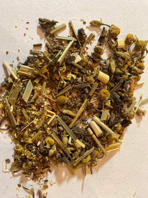 FIRE TEAS Calming Sleep Tea - Organic Herbal Blend with Valerian Root, Chamomile, Ginger for Deep Sleep