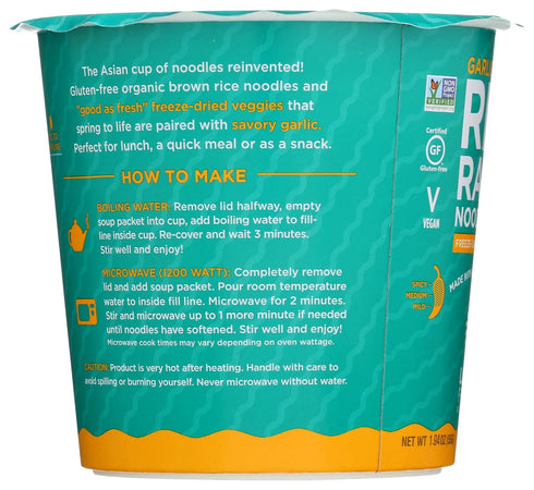 1.94 OZ LOTUS FOODS Garlicky Veggie Rice Ramen Soup Cup
