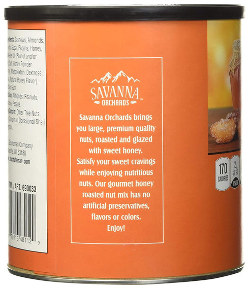 Savanna Orchards 30 Oz Gourmet Honey Roasted Nut Mix, (na)