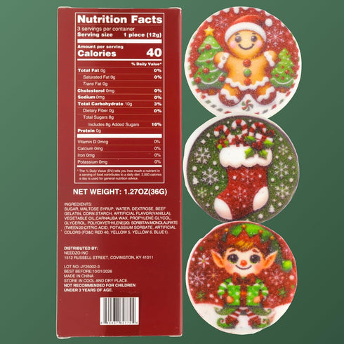 (3 Count) Christmas Marshmallow Toppers, Perfect for Hot Cocoa Toppings or Dessert Decorating Candy, Assorted Holiday