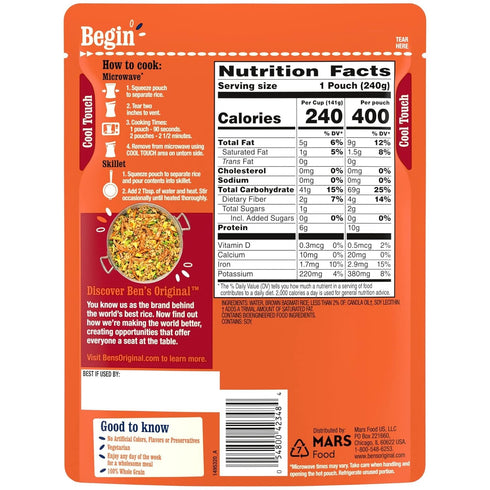 by BEN'S ORIGINAL 8.5 oz BEN'S ORIGINAL Ready Rice Brown Basmati Rice, Easy Side Dish, Pouch