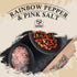 52USA 12oz 2 lb (Pack 2), Packed Rainbow Peppercorn Blend + Himalayan Pink Salt Coarse of Kosher, to Keep Pepper Fresh