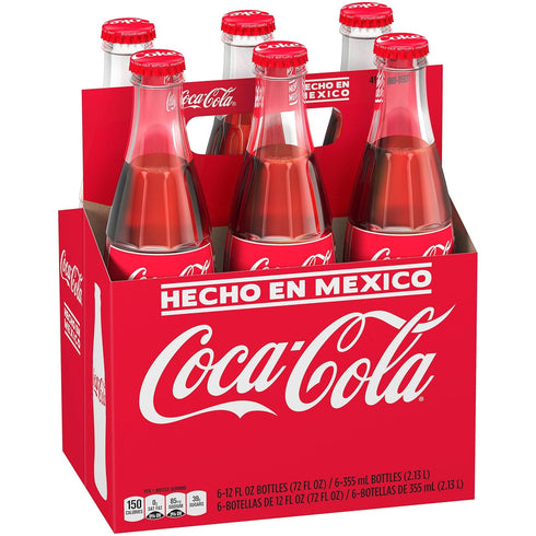 Coca-Cola Mexican Coke Glass Bottle, 12 fl oz, 6 Pack Pack of 2