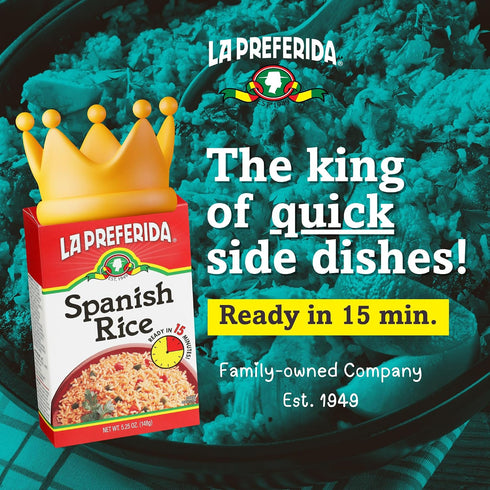 15 5.25oz. (Pack 6) La Preferida Boxed Spanish Rice (Fluffy Mexican-Style Rice with Bell Peppers) Ready in Minutes. A