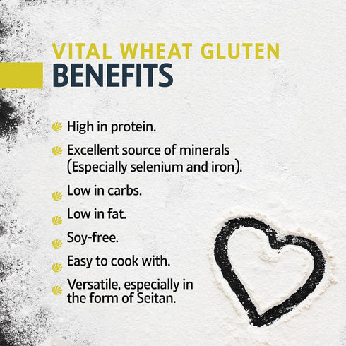 4 Naturtonix Premium Vital Wheat Gluten, For Bread Making, Baking & Seitan, High Protein, Non-GMO, Vegan Friendly