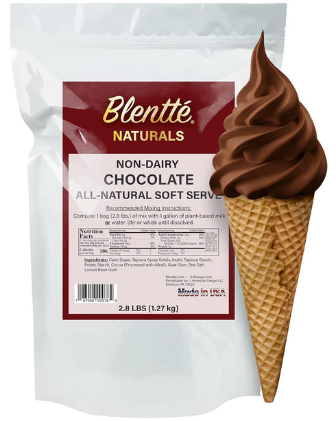 Blentte - Non-Dairy Chocolate Soft Serve Mix Vegan Ice Cream Base for