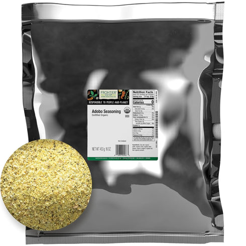 Frontier Co-op Adobo Seasoning, Certified Organic, Kosher - 1 lb Bulk Bag