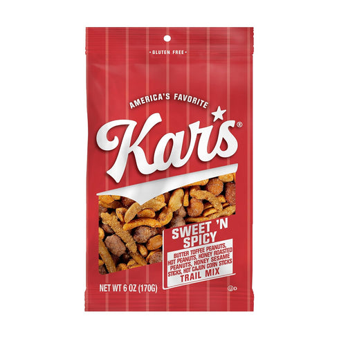 Kars Nuts Sweet N Spicy Trail Mix, 6 oz Individual Snack Packs