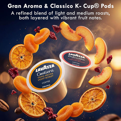 40 Count (10 10 10 10 Lavazza K-Cup Coffee Pods Variety Bundle for Keurig Brewers Light & Medium Roast, Single-Serve