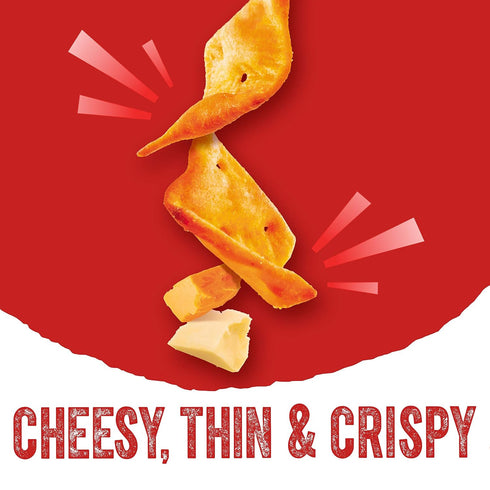 21.6oz (6 Cheez-It Snap'd Cheese Cracker Chips, Thin Crisps, Lunch Snacks, Double Cheese, Case Pouches)