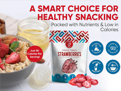 Crispy Craze (24 0.52 oz 100% Freeze Dried Strawberries Snack Sized Bags, Each), Sliced Strawberry Fruit Crisps, Non