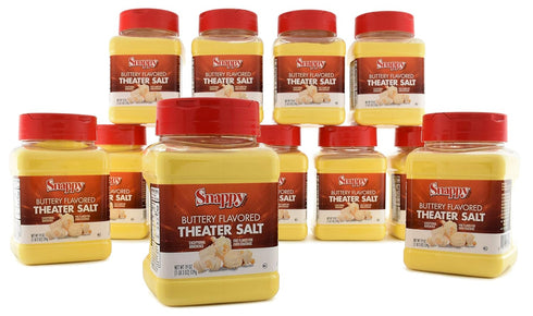 Snappy Butter Popcorn Seasoning, 19 oz, 12-Count Case, Movie Theater-Style Buttery Salt