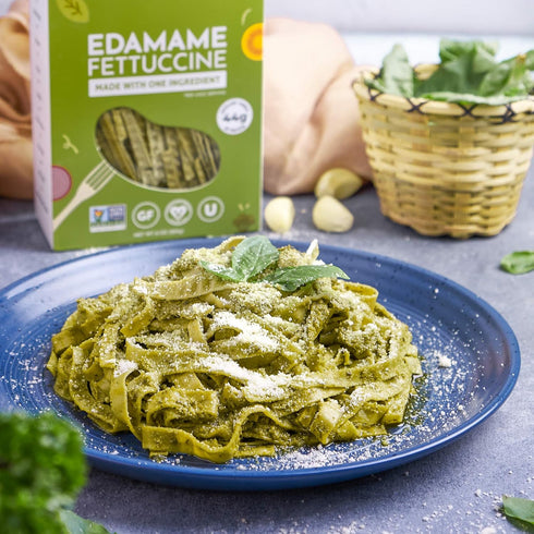 8 oz (6 Pack) The Only Bean - Organic Edamame Fettuccine Pasta - High Protein, Keto Friendly, Gluten-Free, Vegan