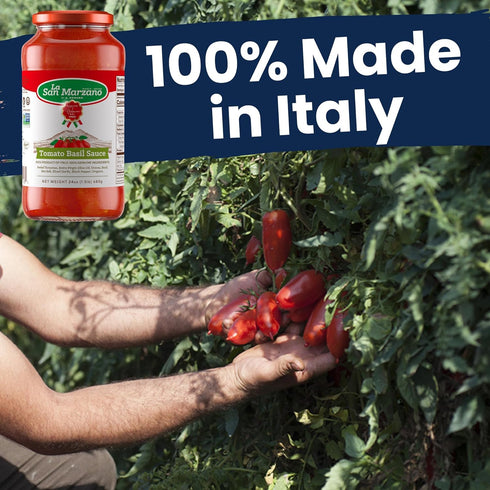 24 oz, La San Marzano Tomato Basil Sauce, Pasta Sauce Made in Italy, All Purpose Tomato Premium Quality, All Natural