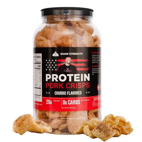 Ol' Uncle Porkers Shaw Strength Protein Pork Rinds (Churro, 8Oz) Developed for