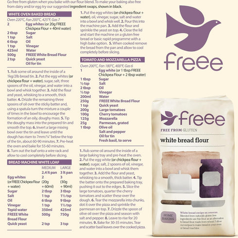 2.2 lb (1 freee Gluten Free White Bread Flour kg) | Premium GF Flour Blend for Baking Breads, Sourdoughs, Rolls & Buns