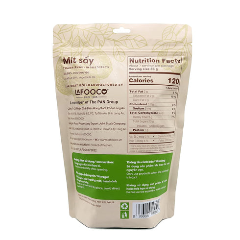 100% (7 oz) LAFOOCO Dried Jackfruit Chips, Vacuum Dried Fruit, Vegan, Healthy Snacks | Vietnam Jackfruit