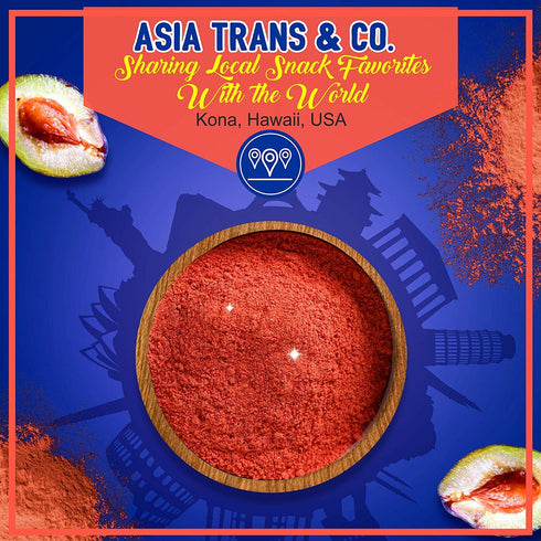 (16 oz) Asia Trans Li Hing Mui Crack Seed Plum Powder - Hawaiian Favorite - Sweet, Sour, & Salty Dried Asian Umeboshi