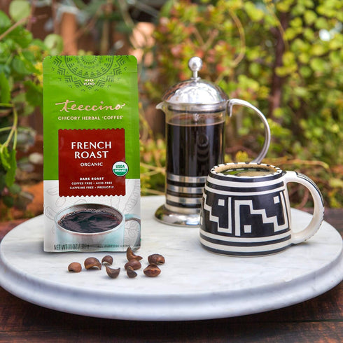 11 Teeccino French Roast Chicory Coffee Alternative, Ounce: Ground Herbal Coffee Thats Prebiotic, Caffeine-Free