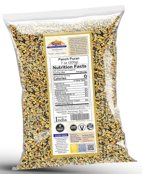 Rani Panch Puran (5 Spice) 7oz (200g) - All Natural, Vegan, Gluten Friendly, NON-GMO, Kosher, Indian Origin (Equal