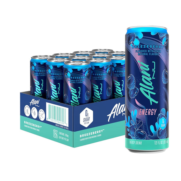 Alani Nu Breezeberry Sugar Free Energy Drink (Pack of 12)