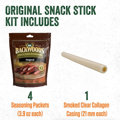 20 1 2.7 Package Packet LEM Products Backwoods Original Snack Stick Seasoning Sausage Kit, Ideal for Wild Game, Seasons
