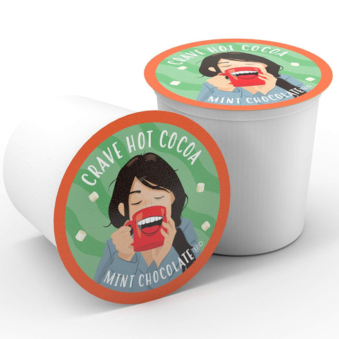 2.0 40 Count Crave Hot Chocolate Pods, Compatible with K-Cup Brewers, Mint Chocolate