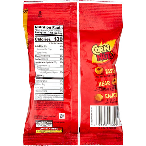 Packs 4oz. (Pack 12) CORN NUTS BBQ Flavored Corn Kernels, Crunchy Corn Snacks, Snack Box, Variety for Adults