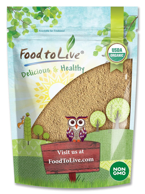 Food to Live Organic Garlic Powder, 1 Pound Non-GMO, Raw, Dried, Sirtfood,