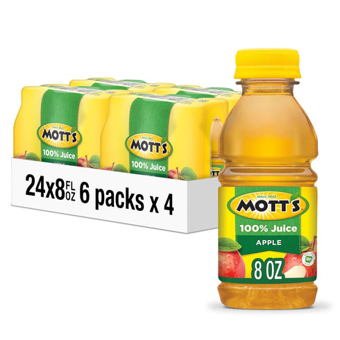 Mott's 100% Original Apple Juice, 8 Fl Oz Bottles, 24 Count (4