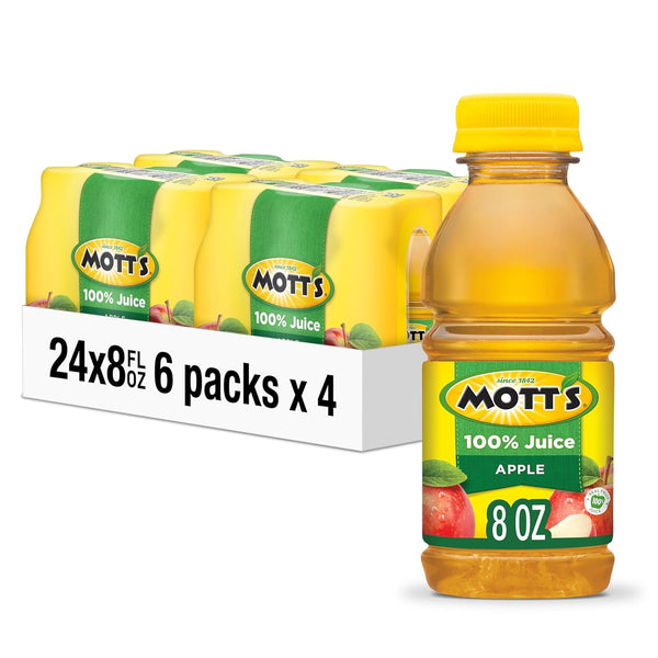 Mott's 100% Original Apple Juice, 8 Fl Oz Bottles, 24 Count (4
