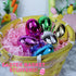 24 Bulk Metallic Plastic Easter Eggs, Empty Fillable Multicolor Egg Assortment, Basket Stuffer Essentials, Total