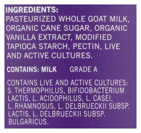 32 Meyenberg Goat Dairy, Yogurt Goat Vanilla, Ounce