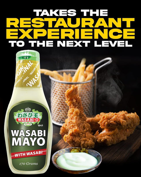 2 6 Oz Wasabi Mayo by Wasabi-O - Spicy Japanese Mayonnaise - Smooth & Zesty - Perfect for Sushi, Burgers, Dipping & BBQ
