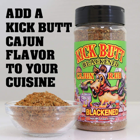 Kick Butt Gourmet Cajun Seasoning Spice Shaker, Spicy Cajun Seasoning Rub, 7 oz