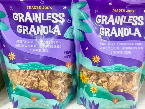 Generic 10 oz Trader Joe's Grainless Granola, Sweet and Salty Clusters with Almonds, Coconut, Sunflower Seeds, Pumpkin
